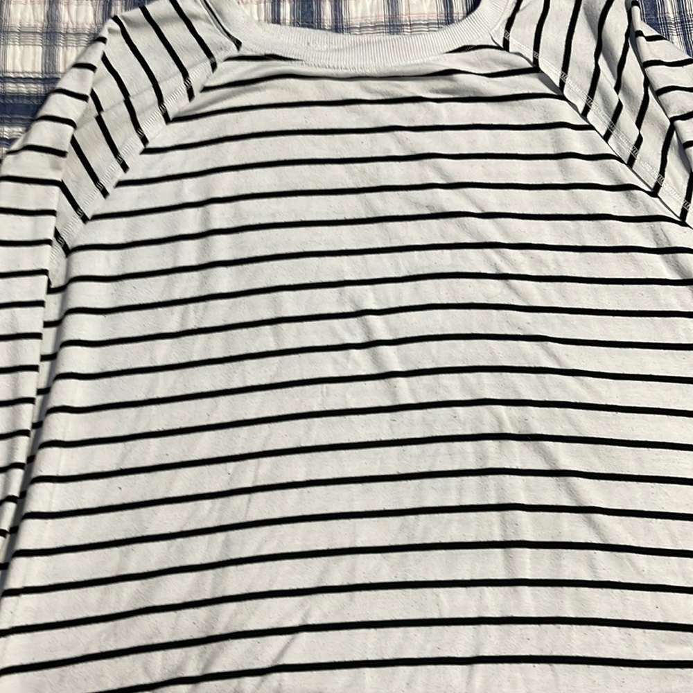 Long sleeve striped sweater shirt